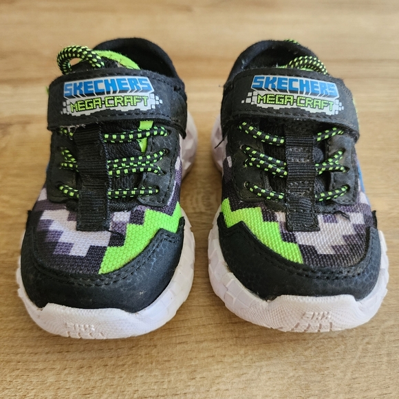 Skechers Mega Craft Minecraft Boys Size 5 Sneakers Blocky Chunky Shoes Toddler - Picture 2 of 10